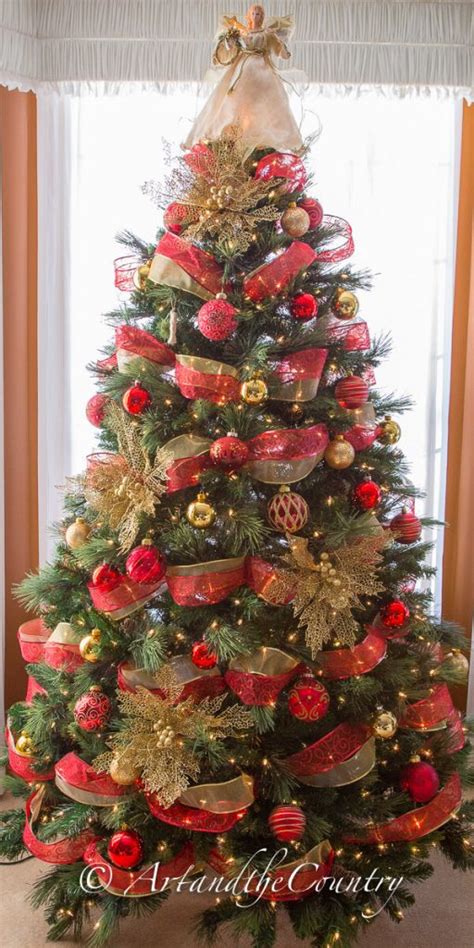 Red And Gold Christmas Tree Decorating Ideas 6 Living Letter Home