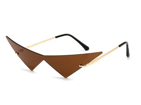 Big Triangle Personality Sunglasses Catwalk Sunglasses Etsy
