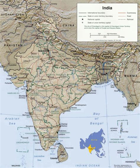 India Map And India Satellite Image