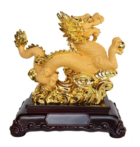 Shenlong's riddle), released in 1986 for the famicom, was the second dragon ball console game published in japan, but the first published in united states and europe. Golden Chinese Dragon Statue With Dragon Ball