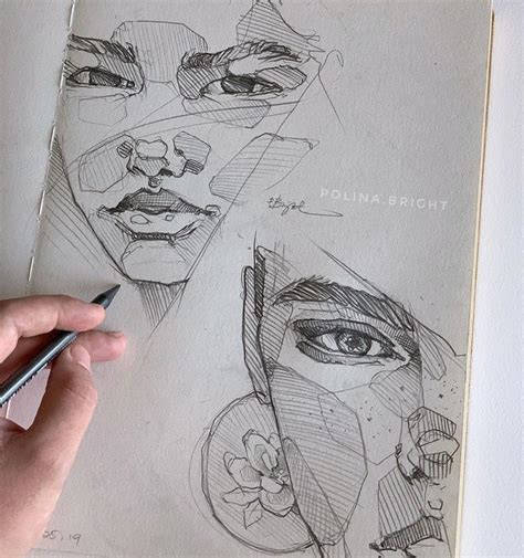 Girls taking selfie self portrait photos on smartphone.models posing on street background.female showing positive face emotions. Polina Bright on Instagram: "Face sketching practice 🖤 How ...