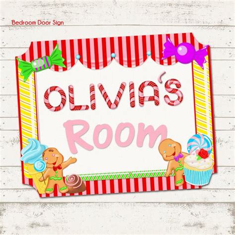 We have a number of great designs for you to choose from! Candy Land Themed Children's Bedroom Door Sign - Candy ...