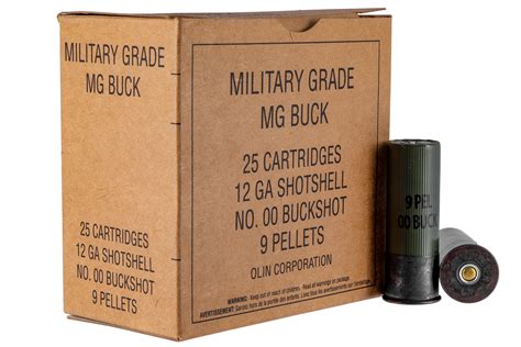 Winchester 12 Gauge 2 34 In 9 Pellets Military Grade 00 Buckshot 25