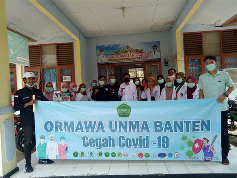 Ormawa Unma Banten Bagikan Hand Sanitizer Di Tengah Wabah Covid 19