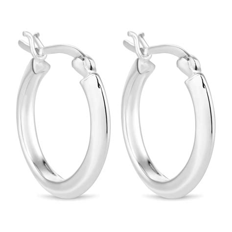 Simply Silver Sterling Silver Thick Hoop Earring Jewellery From