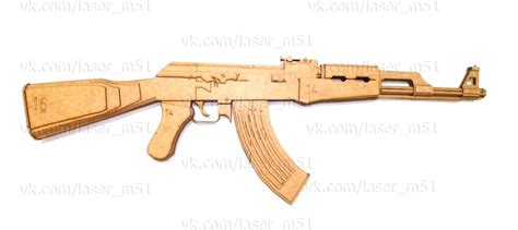Laser Cut Ak 47 Gun Wooden Model Cdr Vectors File Free Download