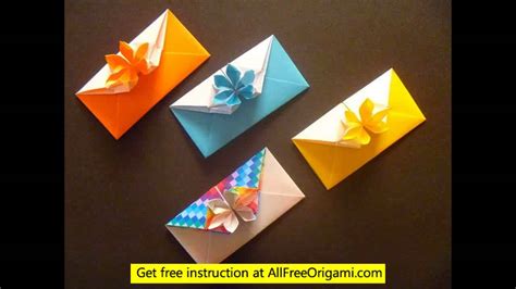 Origami Envelope Flower Youtube
