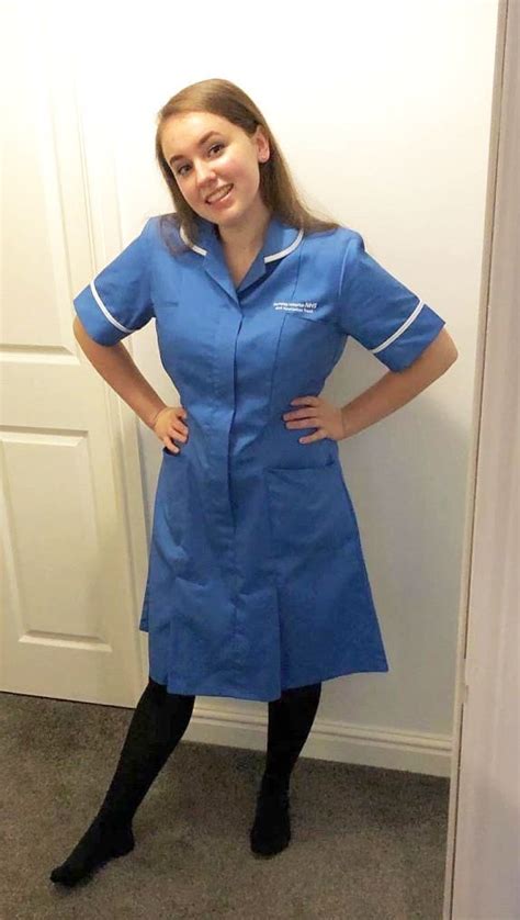 Nurse In Nurse Dress Uniform Nursing Fashion Nursing Clothes