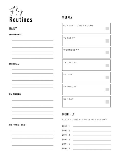The Printable Daily Planner Is Shown In Black And White