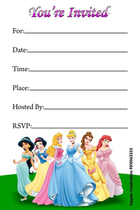 Disney Birthday Invitations Free Printable Printable Templates