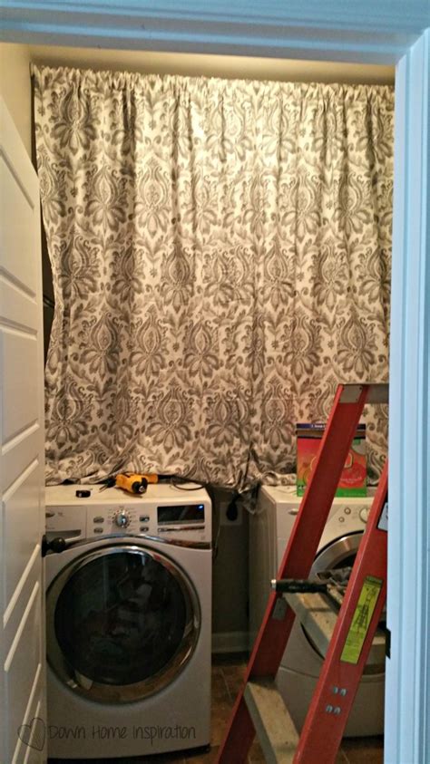 Diy Laundry Room Curtains Down Home Inspiration