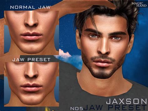 Three Different Images Of The Same Man S Face With No Jaw Preset And No Jaw Preset