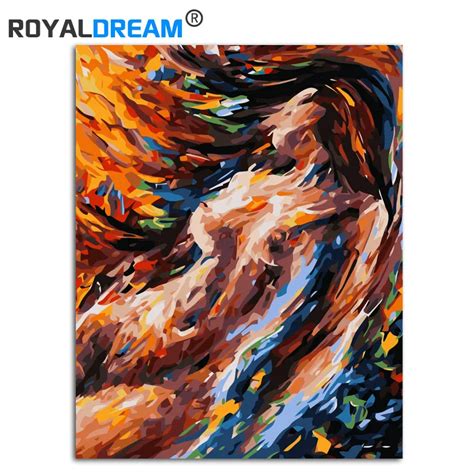 Abstract Nude Girl Diy Oil Painting By Numbers On Canvas Art Kits For Adults Canvas Pictures For