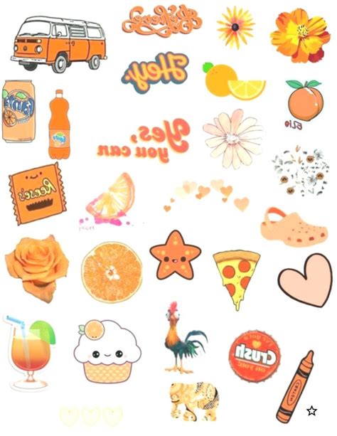 orange stickers tumblr aesthetic cute sayings over... - #aesthetic #