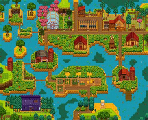 I know compared to other layouts this has the least optimal amount of space for farming, but i'm determined to make it nice. Sootopolis Riverlands Farm WIP : StardewValley | Farm ...