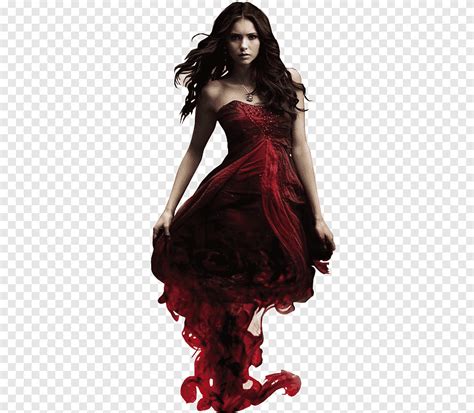 Nina Dobrev Red Dress Vampire Diaries