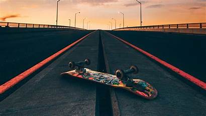 Skateboard Road Sky Skate Skateboarding Background Wallpapers