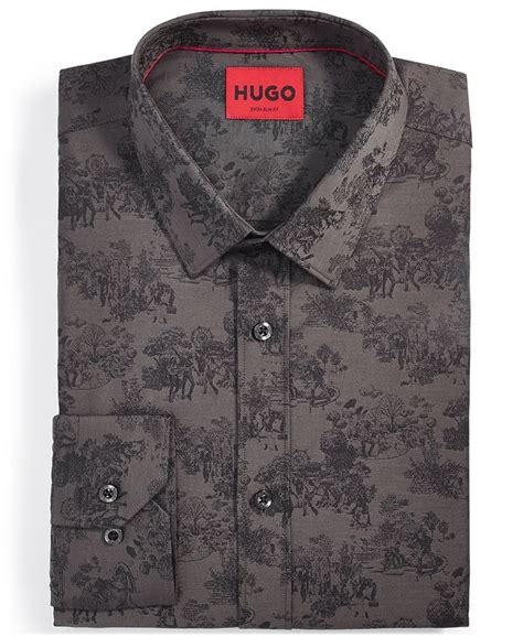 Hugo Boss Mens Elisha Extra Slim Fit Floral Dress Shirt Macys