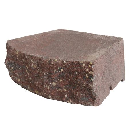 Country Stone Redblack Retaining Wall Block Common 4 In