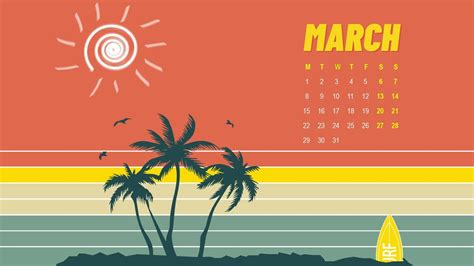 march  wallpaper cute cute  printable march  calendar
