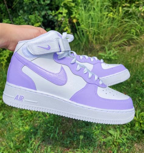 Lilac Custom Nike Air Force 1 Mid Light Purple Lilaccustom