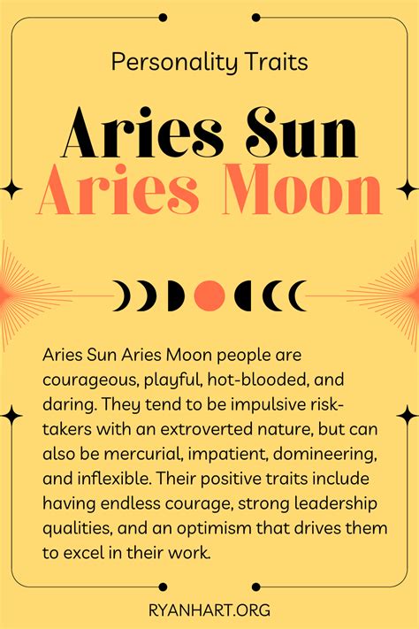 Aries Sun Aries Moon Personality Traits Ryan Hart