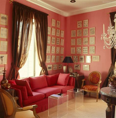 Corner Of English Designer David Hicks Iconic Pink Room Living Room