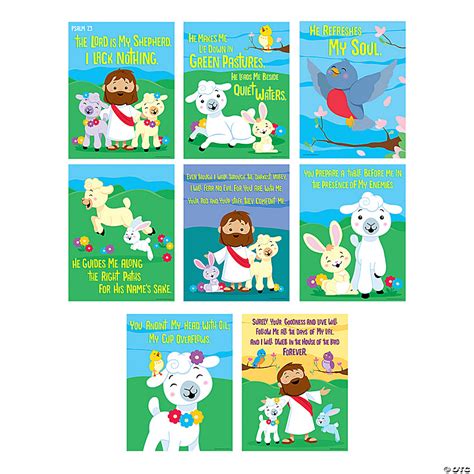 Psalm 23 Poster Set 8 Pc Oriental Trading