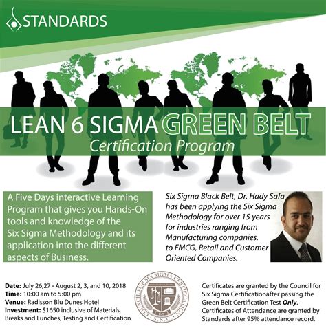 Lean 6 Sigma Green Belt Certification Program By Standards Consultants