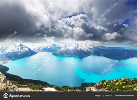 Hike Turquoise Waters Picturesque Garibaldi Lake Whistler Canada Very