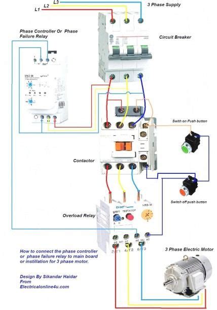 Contactor Wiring Diagram Single Phase