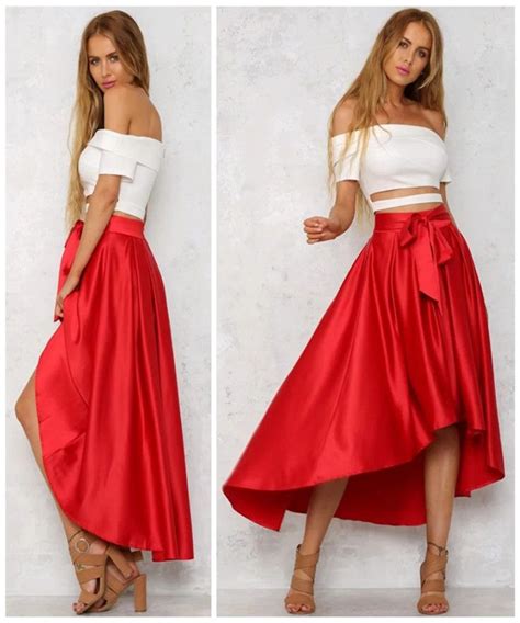 Wholesale Skirts At Get Elegant Ruffles Asymmetrical Maxi Long