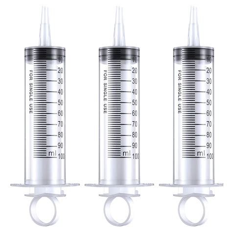 Buy Gebildet 3pcs 100ml Large Plastic Syringe Liquid Refilling Syringe