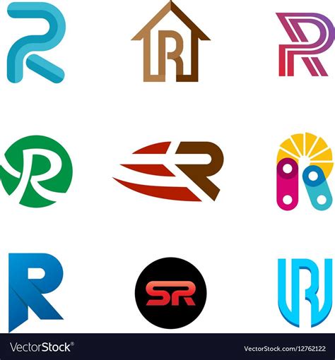 Letter Symbols Letter R Web Design Graphic Design Design Set Logo