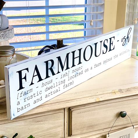 Farmhouse Ish Sign White And Black Farmhouse Décor Kitchen Etsy