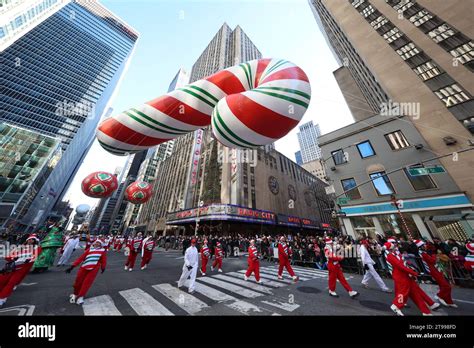 The Giant Candy Cane Balloon Looks Sweet During The 97th Macys