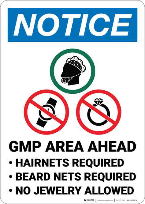 Notice Gmp Area Ahead Watch And Jewelry Prohibited Icons Portrait