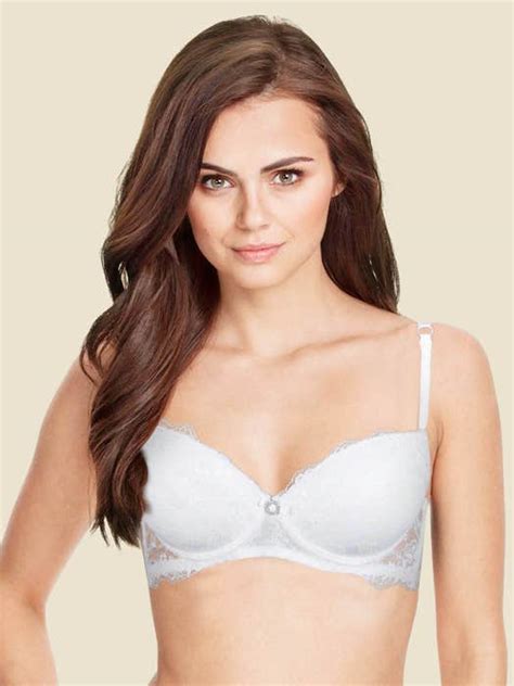 Buy Shyle White Devore Cup Push Up Bra Push Up Bras For Women