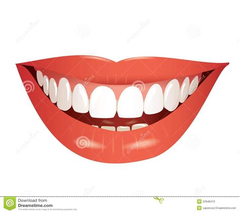 Smiling Mouth Isolated Illustration Stock Vector