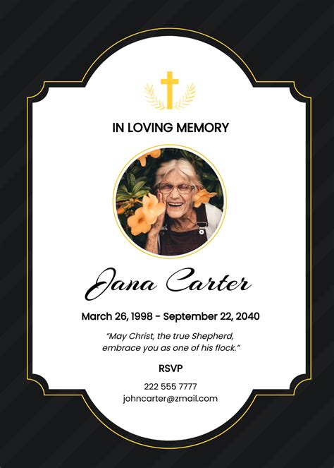 Free Funeral Memorial Card Templates And Examples Edit Online And Download