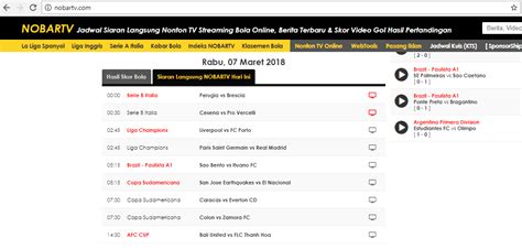 Live streaming *** siaran langsung sepak *** nobartv bersama yalla shoot hd tanpa buffering malam ini di internet. NOBARTV.COM - Nonton TV Live Streaming Siaran Langsung Pertandingan Sepak Bola Online, Lengkap ...