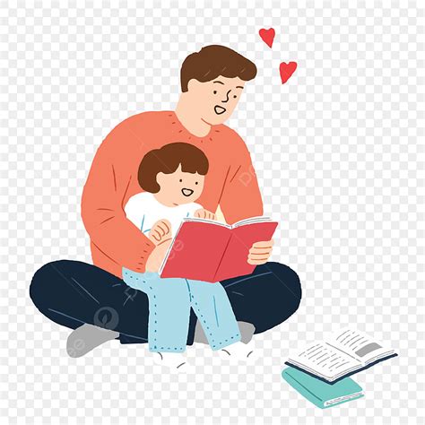 Gambar Selamat Hari Ayah Kartun Ayah Hari Lucu Dan Putri Membaca Hari