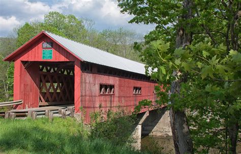 Carols View Of New England The Covered Bridges Of Northfield Vermont