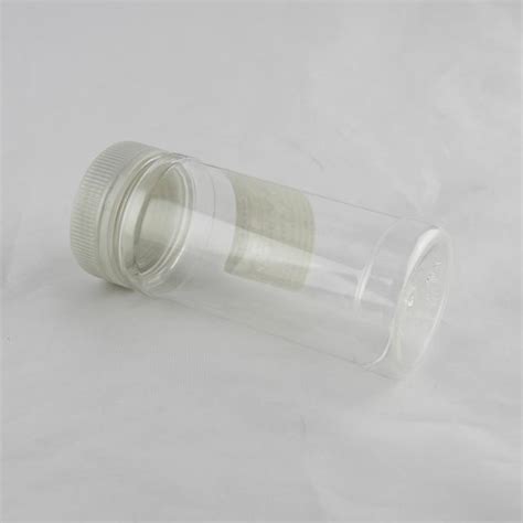 300ml Clear Plastic Cylinder Tubes White Pp Plastic Screw Lid