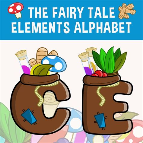 It features a series of tracing games to help kids recognize letter shapes, associate them with phonic sounds. Fairy Tale Elements Alphabet Clipart Letters (ENG.-SPAN.)