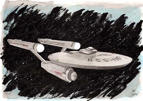 Star Trek Enterprise Original Art By Gary Shipman In Gary Shipmans