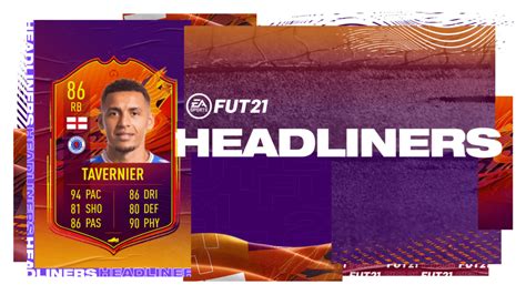 Headliners team 2 has been released in fifa 21 ultimate team. FIFA 21 James Tavernier Headliner SBC: Günstige Lösungen ...