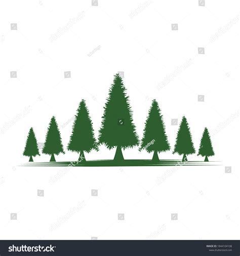 Cedar Trees Vector Icon Illustration Design Stock Vector Royalty Free