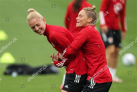 Sophie Ingle Jess Fishlock Wales During Editorial Stock Photo Stock
