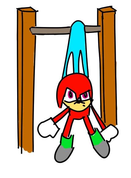 knuckles hanging wedgie on playground by vpgd on deviantart